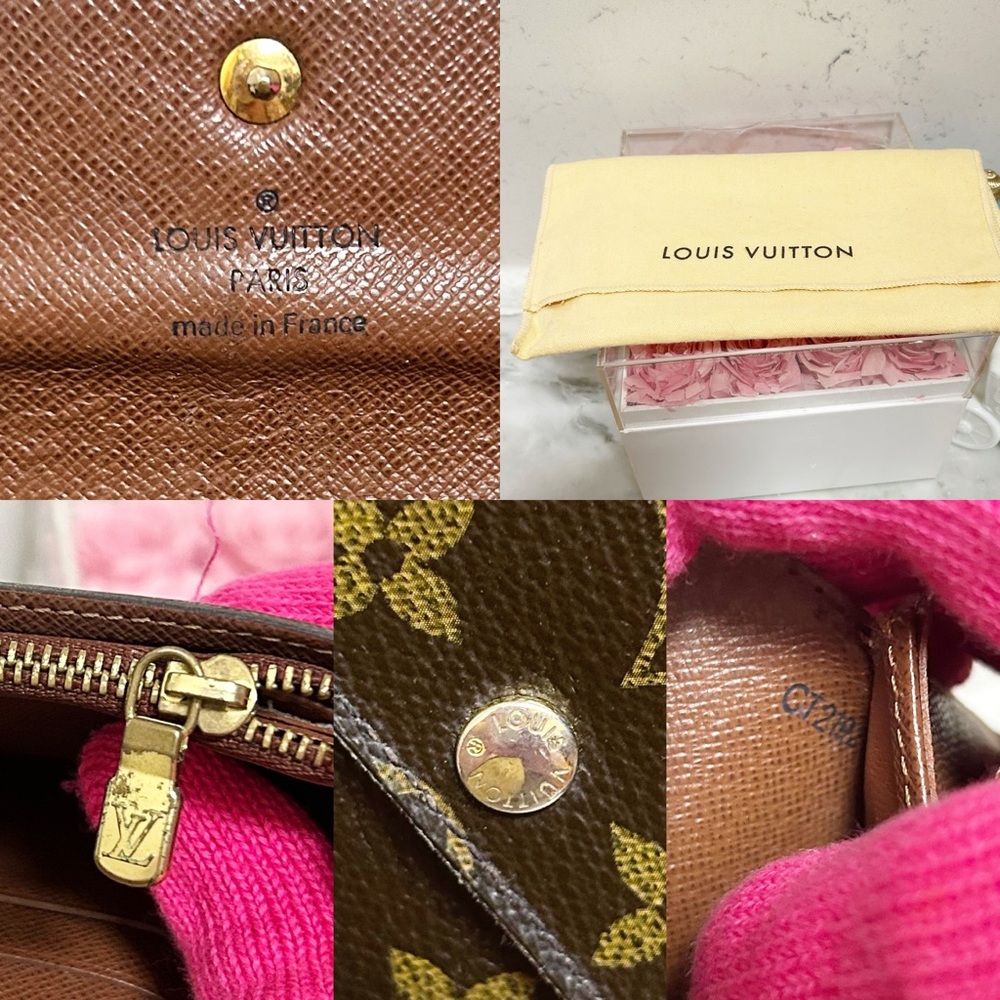 Authentic Louis Vuitton Classic Monogram Vintage Continental Sarah Wallet - Picture 13 of 13